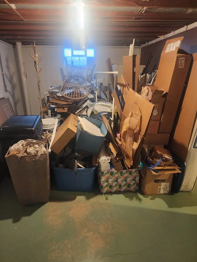 Roll-off dumpster container at job site for 15 Yard Dumpster Rental in Riverview